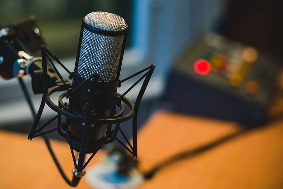 Podcast Microphone on desk